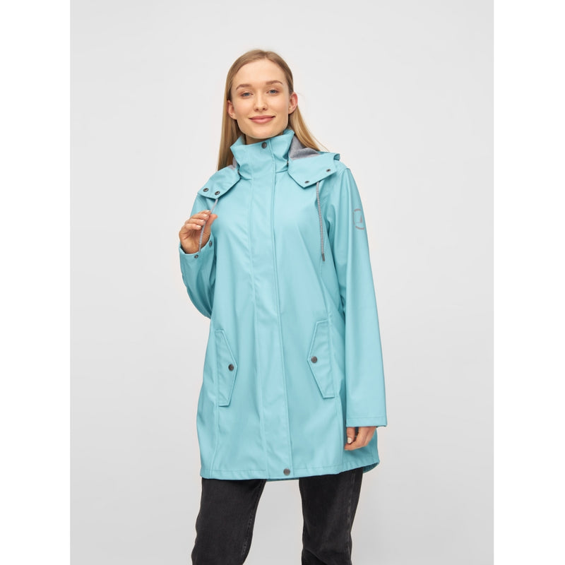 Sea Ranch Brooke Solid Raincoat Jackets and Coats 4094 Aqua Blue