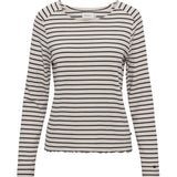 Redgreen Women Cambridge Long Sleeve Tee 121 Ecru Stripe