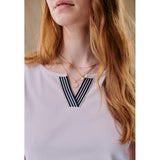 Redgreen Women Cane Top Short Sleeve Tee 010 White