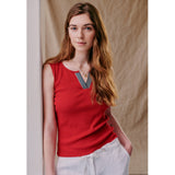 Redgreen Women Cane Top Short Sleeve Tee 044 Red