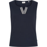 Redgreen Women Cane Top Short Sleeve Tee 068 Navy