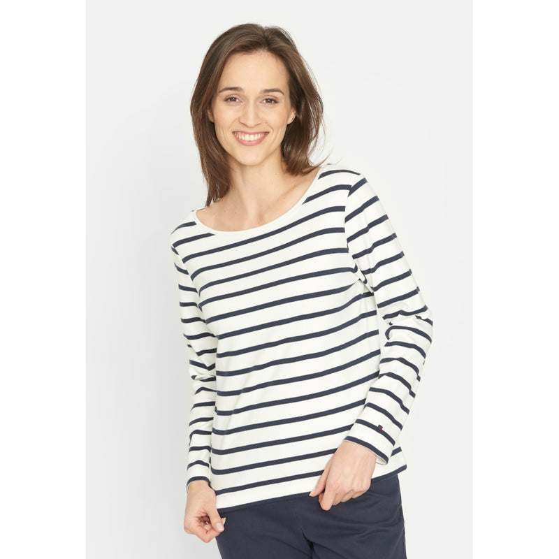 Redgreen Women Catalina long sleeve T-shirt Long Sleeve Tee 120 Off White Stripe