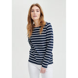 Redgreen Women Catalina long sleeve T-shirt Long Sleeve Tee 168 Navy Stripe