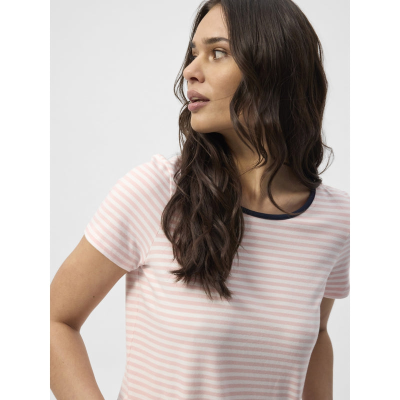 Redgreen Women Cecilie Tee Polo 140 Rose Pastel Stripe