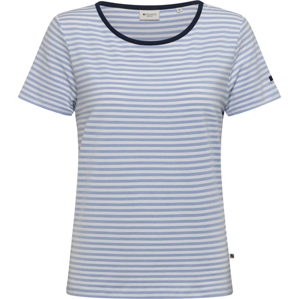 Redgreen Women Cecilie Tee Polo 161 Sky Blue Stripe