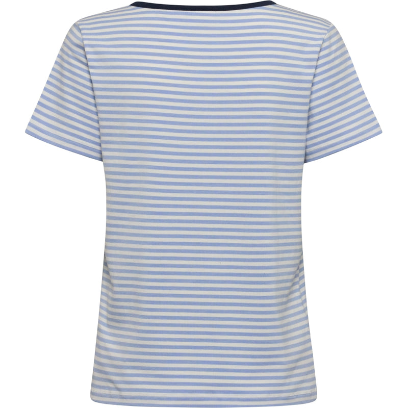 Redgreen Women Cecilie Tee Polo 161 Sky Blue Stripe