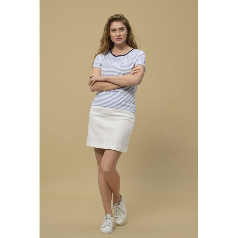Redgreen Women Cecilie Tee Polo 161 Sky Blue Stripe
