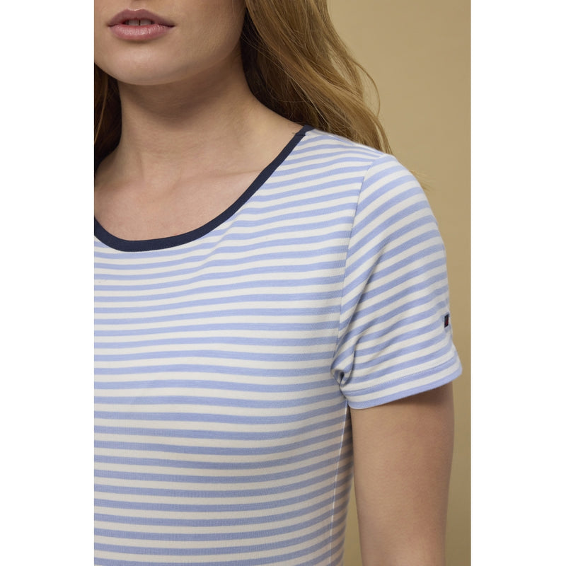 Redgreen Women Cecilie Tee Polo 161 Sky Blue Stripe