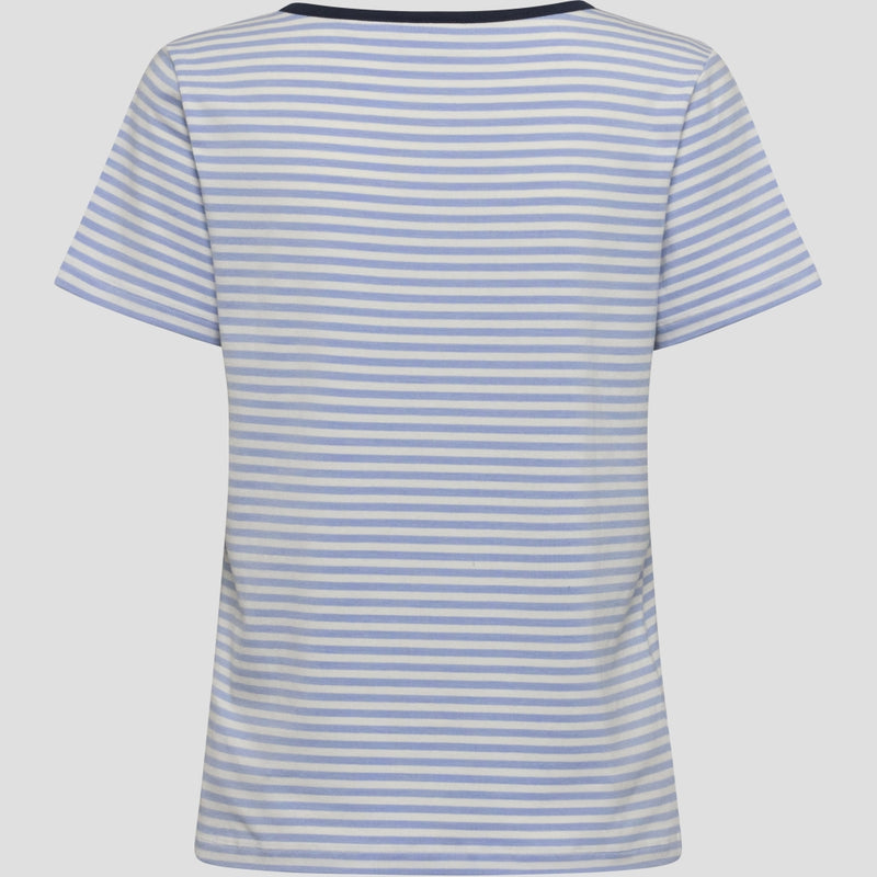 Redgreen Women Cecilie Tee Polo 161 Sky Blue Stripe