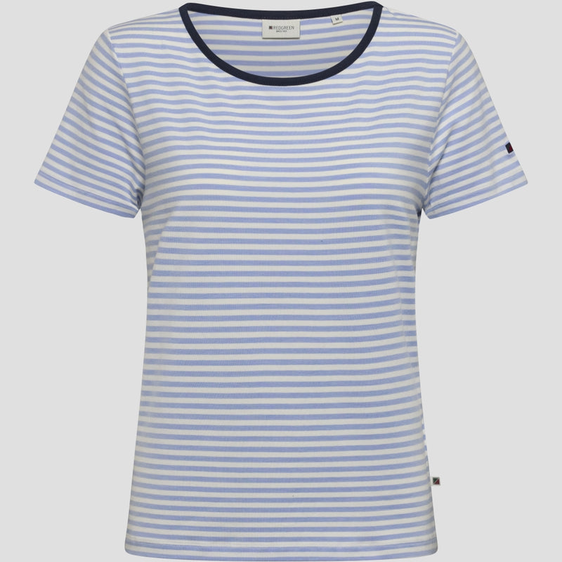 Redgreen Women Cecilie Tee Polo 161 Sky Blue Stripe