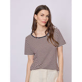 Redgreen Women Cecilie Tee Polo 185 Plum Stripe