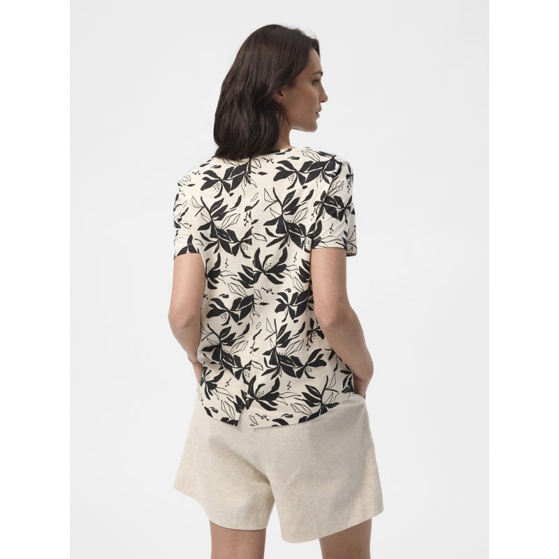 Redgreen Women Celina T-shirt Short Sleeve Tee 321 Ecru Pattern