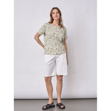 Redgreen Women Celina T-shirt Short Sleeve Tee 373 Light Green Pattern