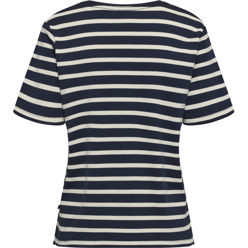 Redgreen Women Cemille T-shirt Short Sleeve Tee 168 Navy Stripe