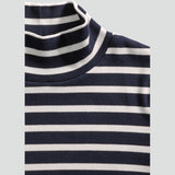 Redgreen Women Cherry Rollneck Long Sleeve Tee 168 Navy Stripe