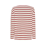 Redgreen Women Claudia T-shirt Long Sleeve Tee 147 Dark Red Stripe