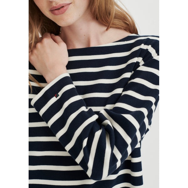 Redgreen Women Claudia T-shirt Long Sleeve Tee 168 Navy Stripe