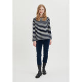 Redgreen Women Claudia T-shirt Long Sleeve Tee 168 Navy Stripe