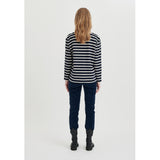 Redgreen Women Claudia T-shirt Long Sleeve Tee 168 Navy Stripe