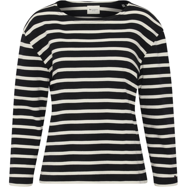 Redgreen Women Claudia T-shirt Long Sleeve Tee 199 Black Stripe