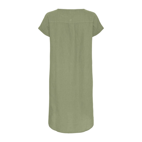 Sea Ranch Columbine Cotton Linen Tunic Dress Dresses / Shirts 5025 Hedge Green