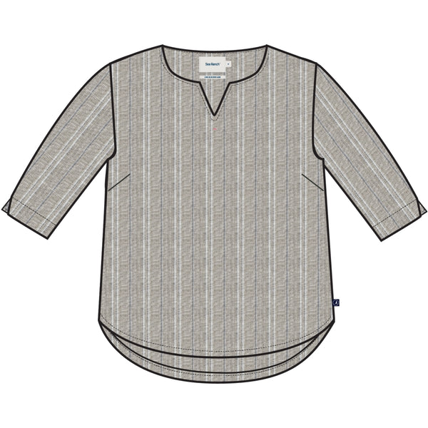 Sea Ranch Corrie Stripe Blouse 4149 Khaki