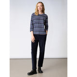Redgreen Women Croco T-shirt Short Sleeve Tee 168 Navy Stripe