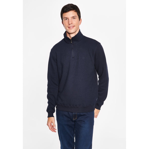 Sea Ranch Cromwell Long Sleeve Half Zip Sweater Sweats 4025 Navy