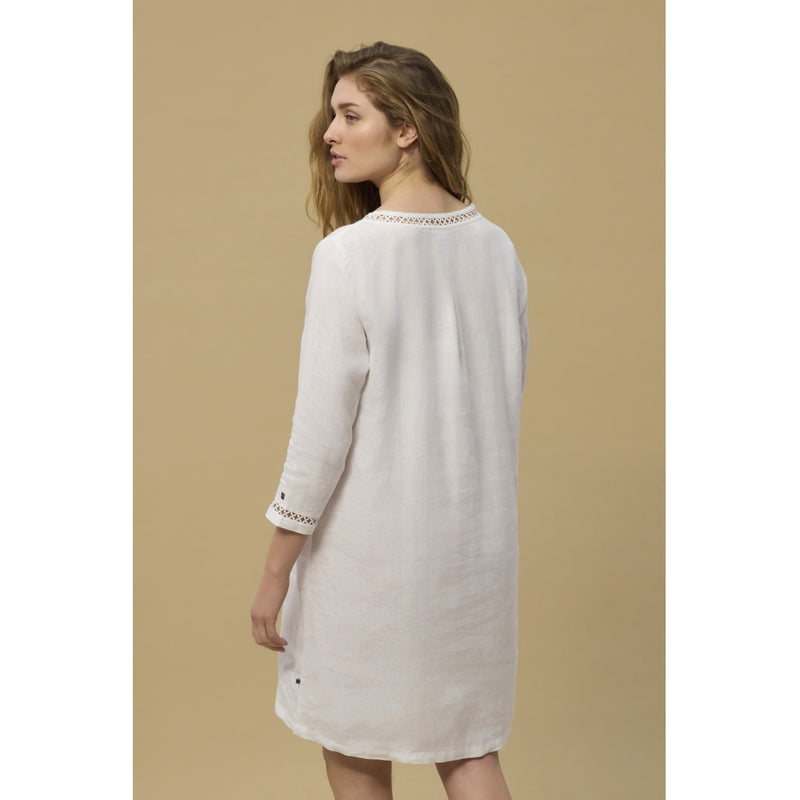 Redgreen Women Diaz Linen Dress Dresses / Shirts 010 White