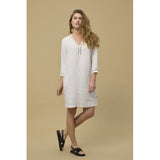 Redgreen Women Diaz Linen Dress Dresses / Shirts 010 White