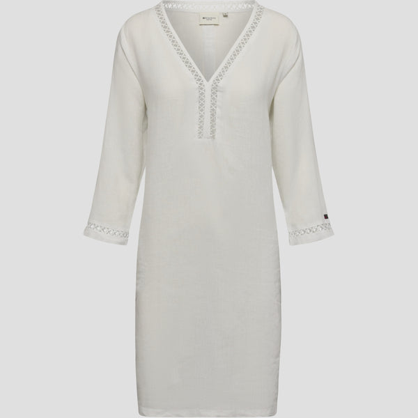 Redgreen Women Diaz Linen Dress Dresses / Shirts 010 White