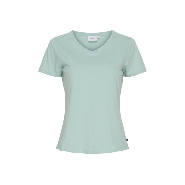 Sea Ranch Dorthea Organic Cotton V-Neck tee Short Sleeve Tee 4159 Blue surf