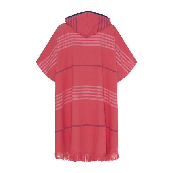 Sea Ranch Dune Beach Poncho Towels 3104 Calypso Coral / Pearl