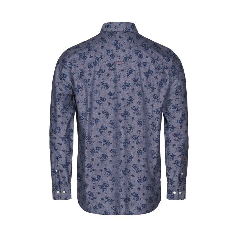 Sea Ranch Elton Printed Long Sleeve Shirt Shirts 4015 Indigo