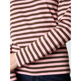Redgreen Women Fie Long Sleeve T-shirt Long Sleeve Tee 145 Pink Stripe