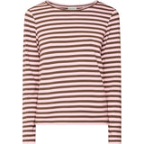 Redgreen Women Fie Long Sleeve T-shirt Long Sleeve Tee 145 Pink Stripe