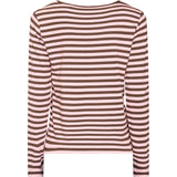 Redgreen Women Fie Long Sleeve T-shirt Long Sleeve Tee 145 Pink Stripe