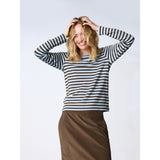 Redgreen Women Fie Long Sleeve T-shirt Long Sleeve Tee 162 Light Blue Stripe