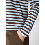 Redgreen Women Fie Long Sleeve T-shirt Long Sleeve Tee 162 Light Blue Stripe