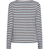Redgreen Women Fie Long Sleeve T-shirt Long Sleeve Tee 162 Light Blue Stripe