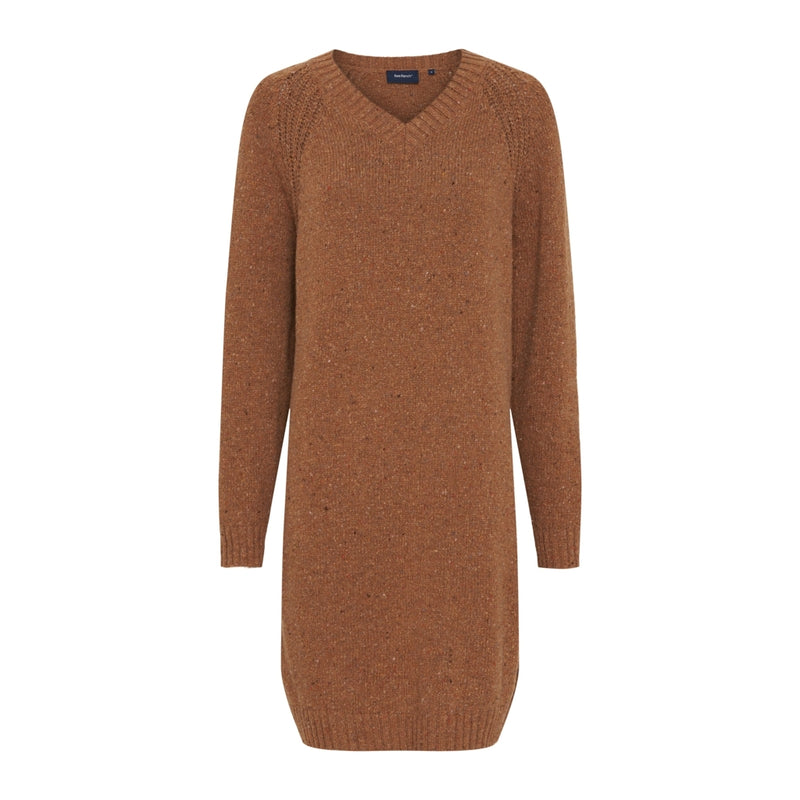 Sea Ranch Gina Long Sleeve V-Neck Knit Dress Knit 1031 Camel