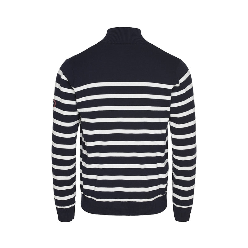 Sea Ranch Haakon Striped Knit Cardigan - Windbreaker Windbreaker 4005 Dark Navy/Pearl