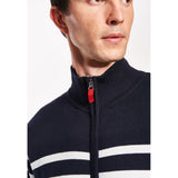 Sea Ranch Haakon Striped Knit Cardigan - Windbreaker Windbreaker 4005 Dark Navy/Pearl