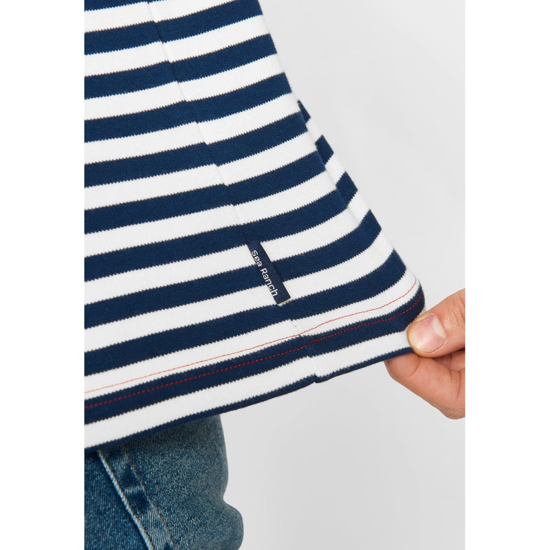 Sea Ranch Hauge Long sleeve Striped Tee Long Sleeve Tee 4023 SR Navy/SR Red/Pearl