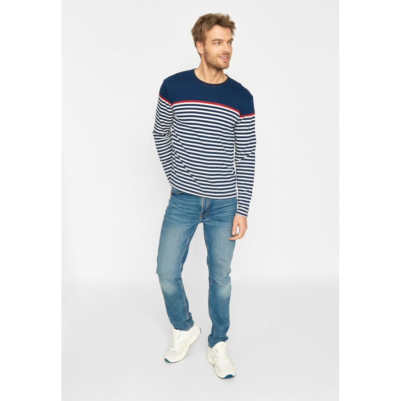 Sea Ranch Hauge Long sleeve Striped Tee Long Sleeve Tee 4023 SR Navy/SR Red/Pearl