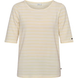 Redgreen Women Hedy kortærmet T-shirt Short Sleeve Tee 130 Yellow Pastel Stripe