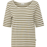Redgreen Women Hedy kortærmet T-shirt Short Sleeve Tee 174 Khaki Stripe