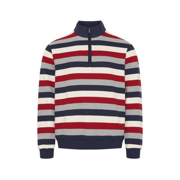 Sea Ranch Hutchinson Half Zip Sweats 4065 SR Navy/Grey Melange/SR Red