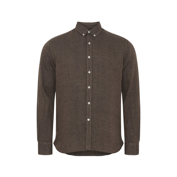 Sea Ranch Hyeres Long Sleeve Shirt Shirts 1990 Brown Melange