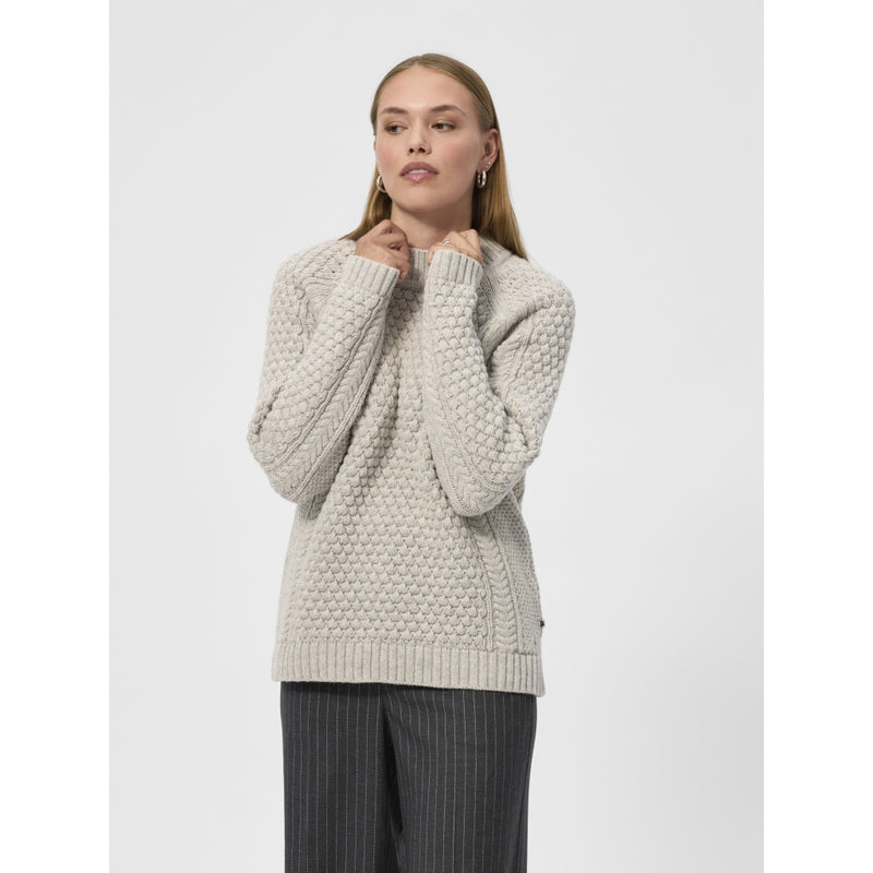 Redgreen Women Jamie Roll Neck Knit 420 Off White Melange